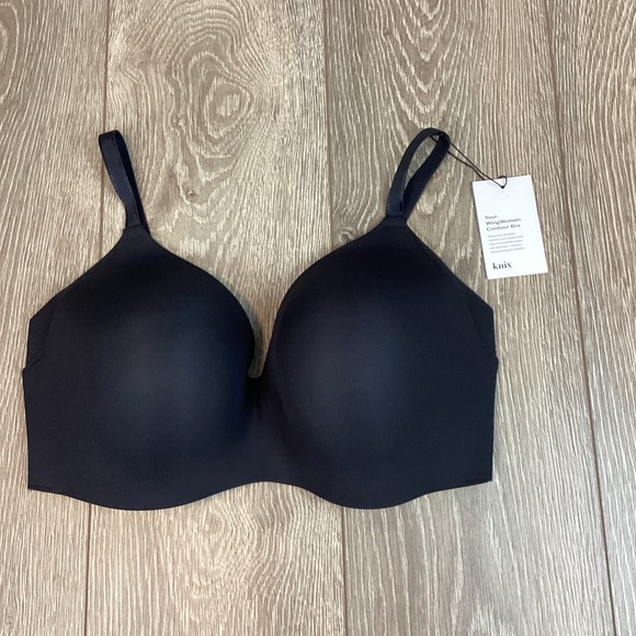 NEW KNIX WingWoman Contour‎ Wireless Bra Black WOMEN 8 Molded Side Coverage - Picture 1 of 6